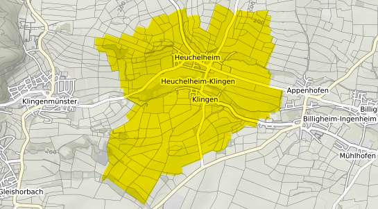 Immobilienpreisekarte Heuchelheim Klingen